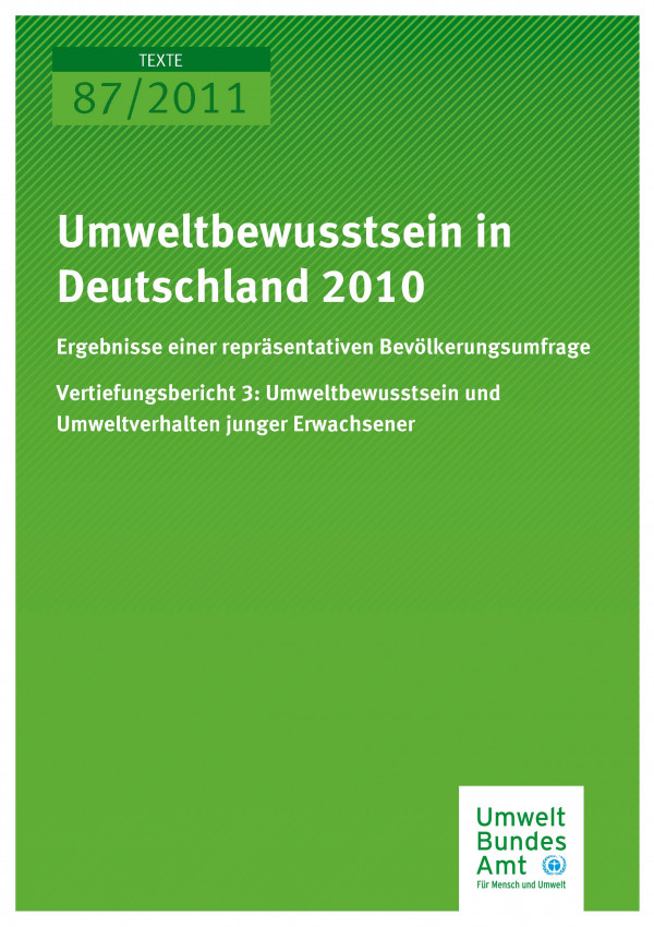 Publikation:Umweltbewusstsein in Deutschland 2010- Vertiefungsbericht 3: Umweltbewusstsein und Umweltverhalten junger Erwachsener