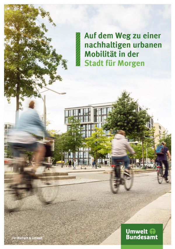 Cover; Fahrradfahrer in der Stadt