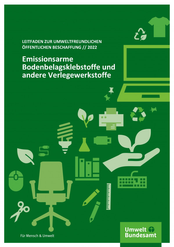 grüne Icons von Büromaterialien