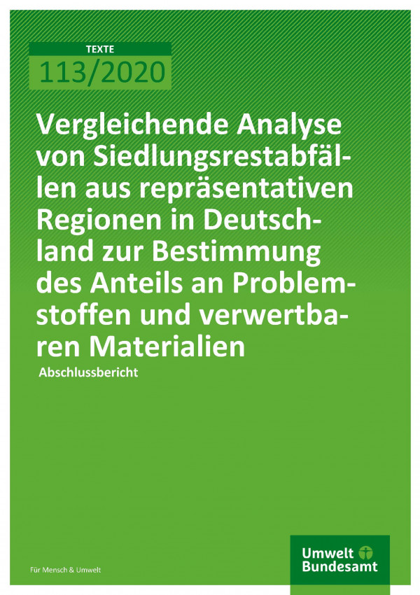 Cover_TEXTE_113-2020_Analyse von Siedlungsrestabfällen_Abschlussbericht