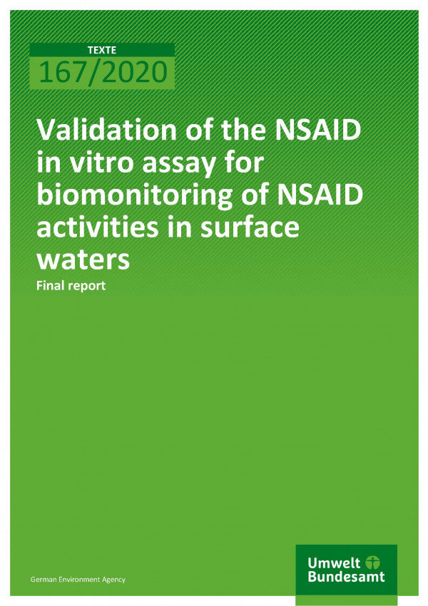 Cover_TEXTE_167-2020_Validation of the NSAID in vitro assay for biomonitoring of NSAID activities in surface waters
