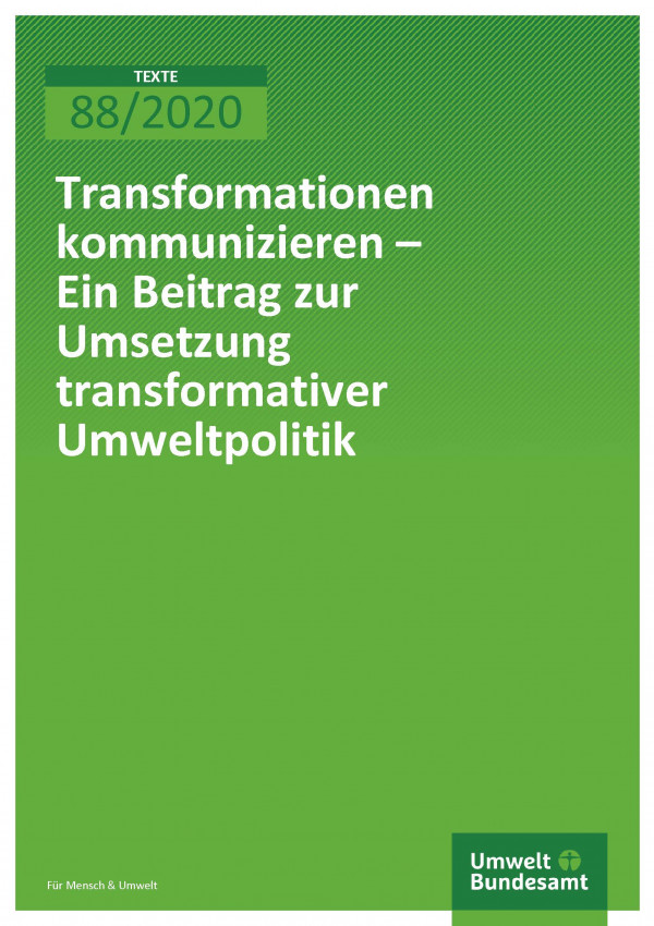 Cover_TEXTE_88-2020_Transformationen transformativer Umweltpolitik