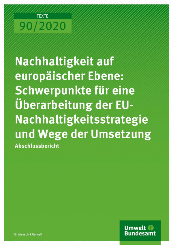 Cover_TEXTE_90-2020_Nachhaltigkeit auf europäischer Ebene