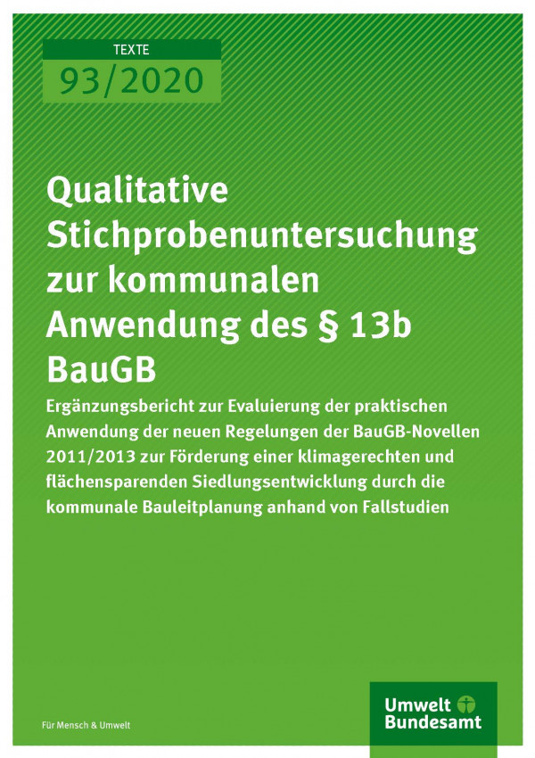 Cover_TEXTE_93-2020_BauGB-Novellen