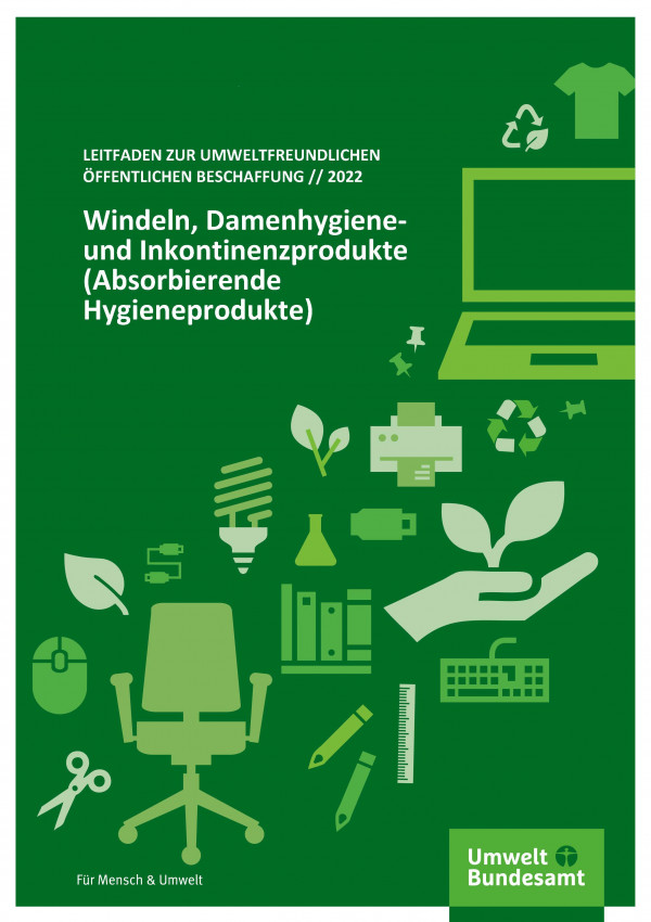 grüne Icons von Büromaterialien