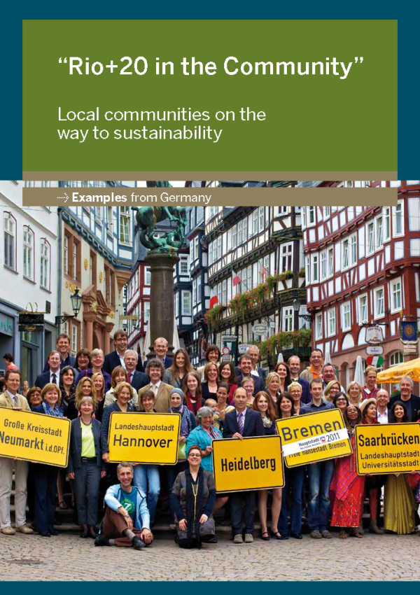 Cover of the brochure "Rio+20 in the Community: Local communities on the way to sustainability"