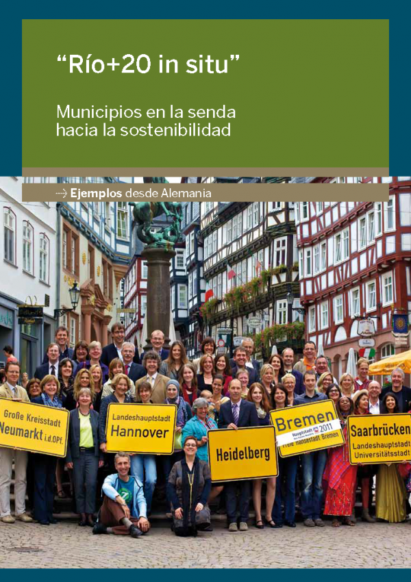 Portada del folleto "Río+20 in situ: Municipios en la senda hacia la sostenibilidad"