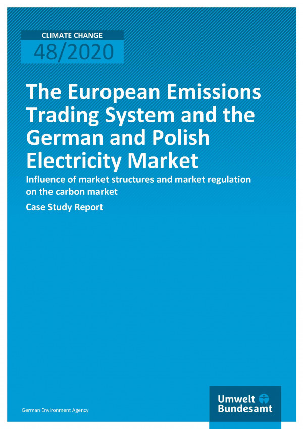 Cover of publication Climate Change 48/2020 The European Emissions Trading System and the German and Polish Electricity Market