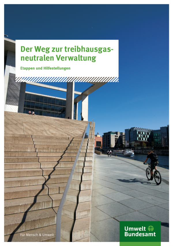 Titelbild der Fachbroschüre Der Weg zur treibhausgasneutralen: Etappen und Hilfestellungen
