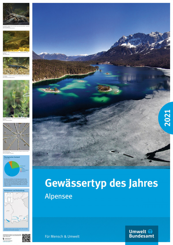Poster des  "Gewässertyp des Jahres 2021: Alpensee"