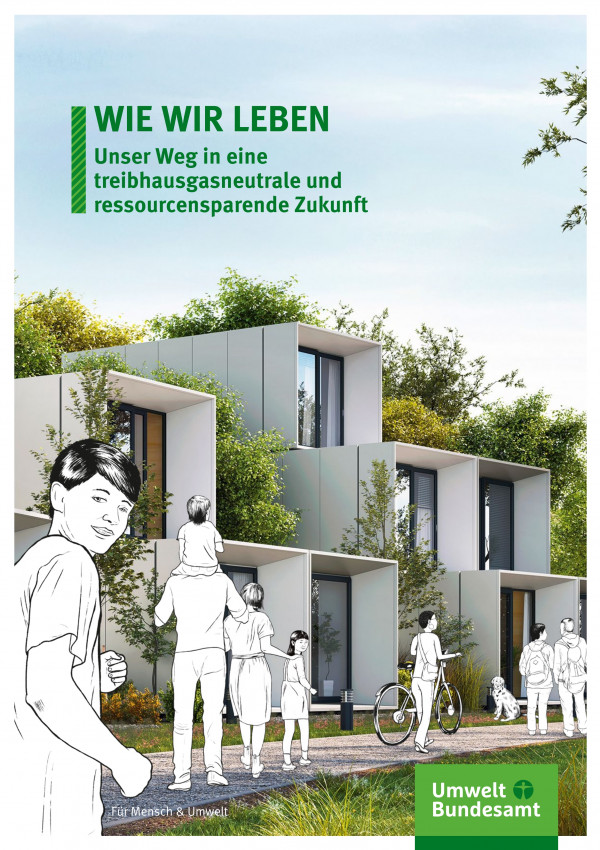 Titelseite der RESCUE-Broschüre „Wie wir leben – Unser Weg in eine treibhausgasneutrale und ressourcensparende Zukunft“