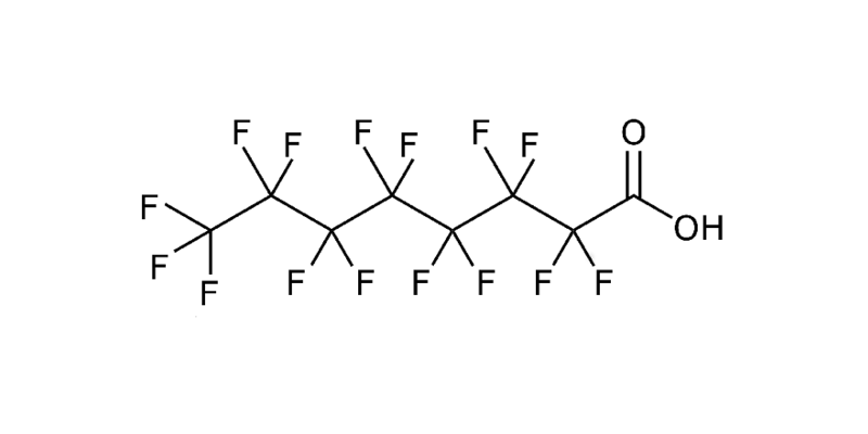 Strukturformel von Perfluoroctansäure