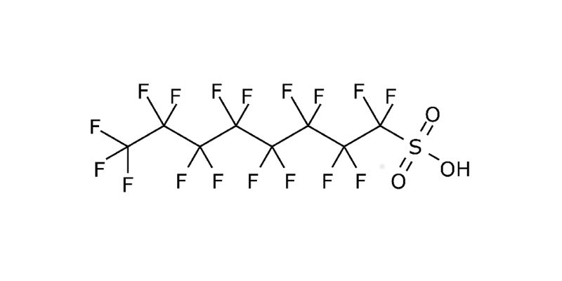 Strukturformel von Perfluoroctansulfonsäure