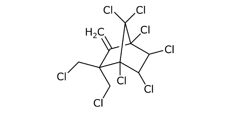 Strukturformel von Toxaphen