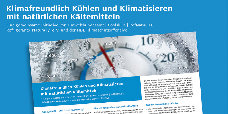 Initiative "Klimafreundlich Kühlen und Klimatisieren mit natürlichen Kältemitteln" vorgestellt