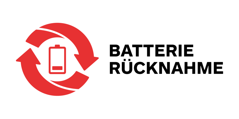 Einheitliches Sammelstellenlogo für Batterie-Rücknahmestellen