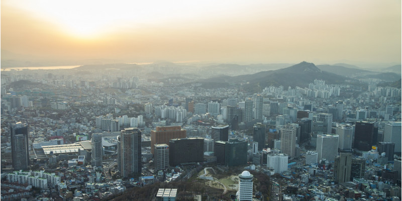 View over a big city.