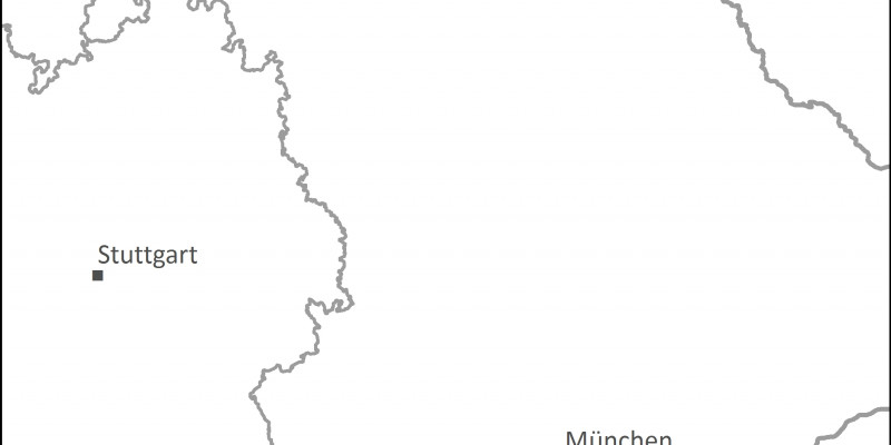 Karte von Alpenseen
