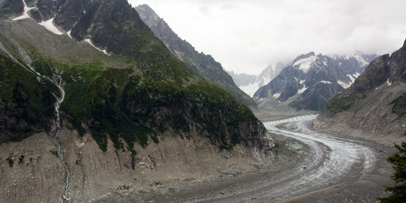Ein Gletscher in den französischen Alpen.