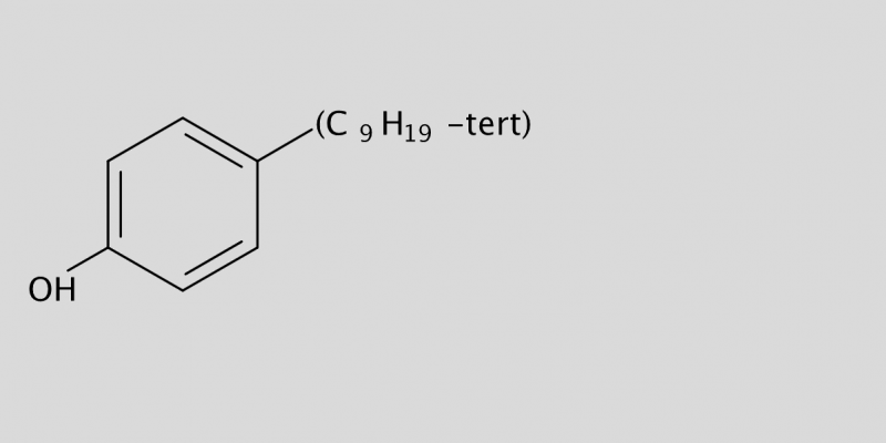 Strukturformel von 4-tert-Nonylphenol