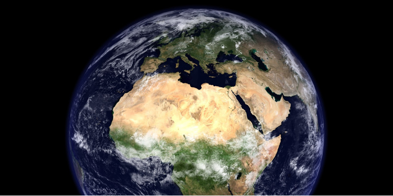 Satellitenbild auf Planet Erde