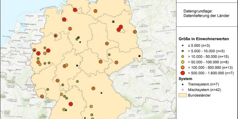 Abbildung 1: Kläranlagenstandorte im deutschlandweiten Monitoring-Projekt 