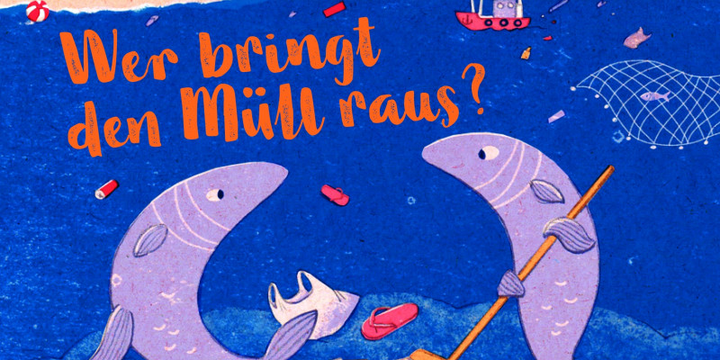 2 Fische kehren den Müll vom Meeresgrund