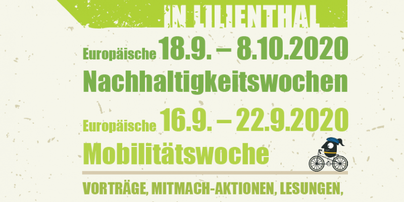 Plakat, das EMW und Europäische Nachhaltigkeitswoche kombiniert in Lilienthal