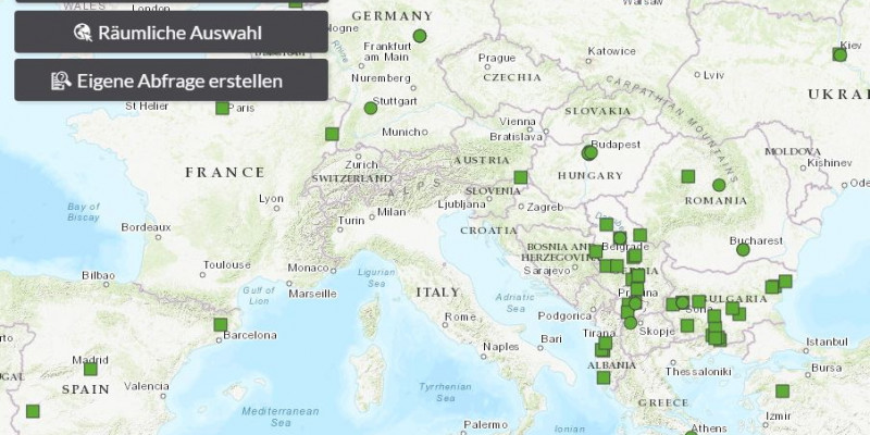 Screenshot Webseite Online Kartierung weltweiter Best Practice-Projekte (Abfall/Abwasser)