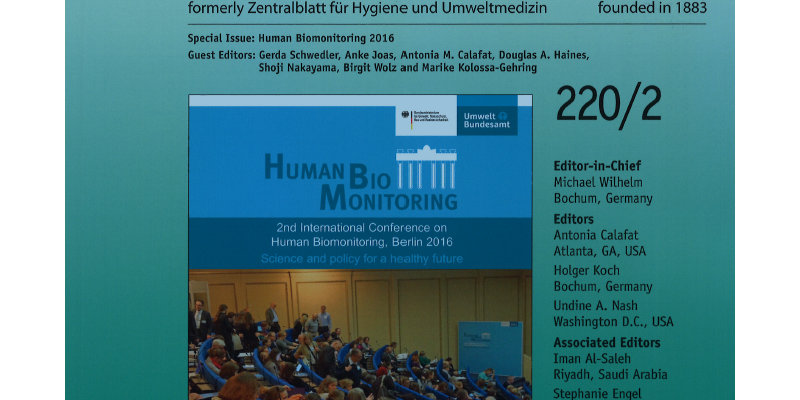 Titelseite des Sonderheftes „Human Biomonitoring 2016“