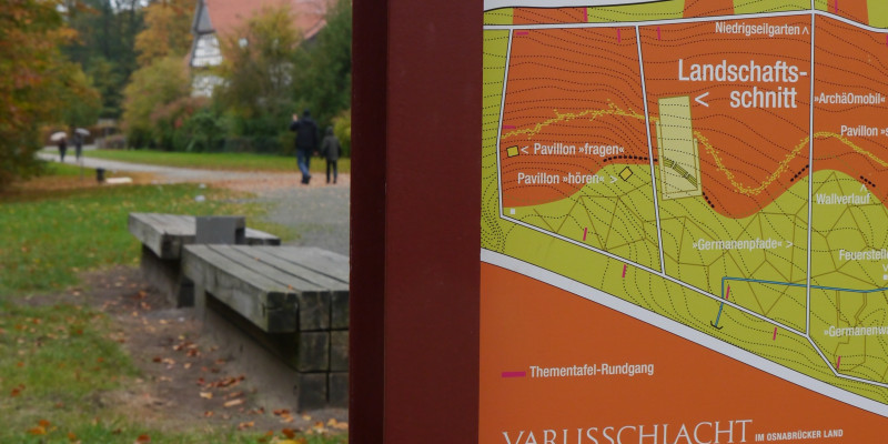 Photo of site plan of parc "Kalkriese".