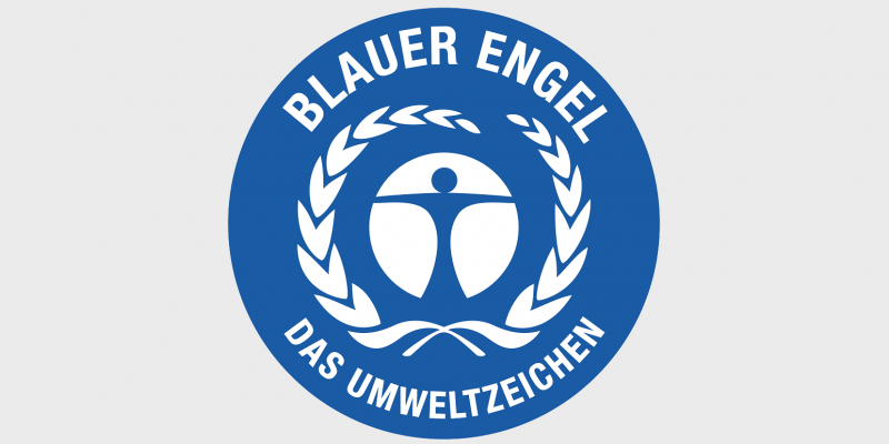 blaues Siegel "Blauer Engel - Das Umweltzeichen"