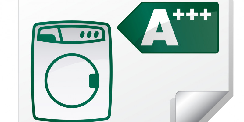 Grünes Piktogramm einer Waschmaschine mit Energieeffizenzlabel "A+++"