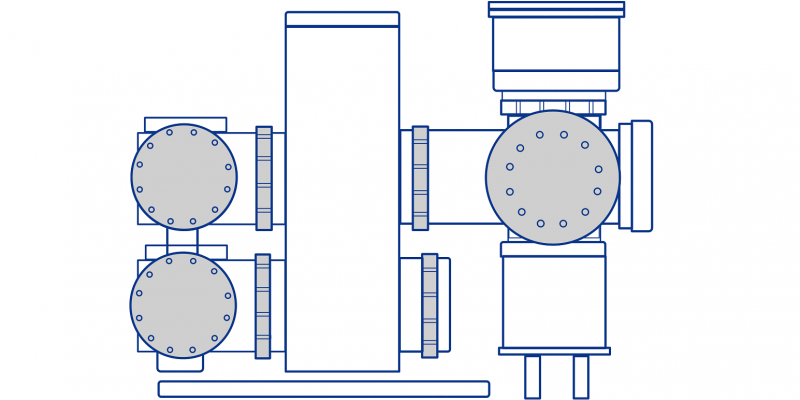 Illustration of a typical gas-insulated switchgear 