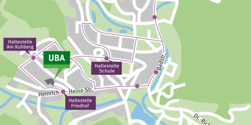 Map of UBA office in Bad Elster: detail