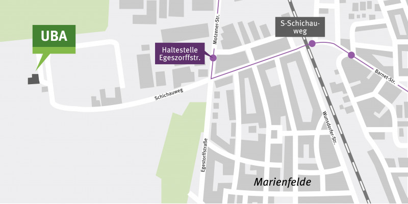 Map of UBA office in Berlin-Marienfelde: detail