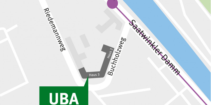 Map of the UBA temporary offices in City Campus Berlin (Buchholzweg): detail
