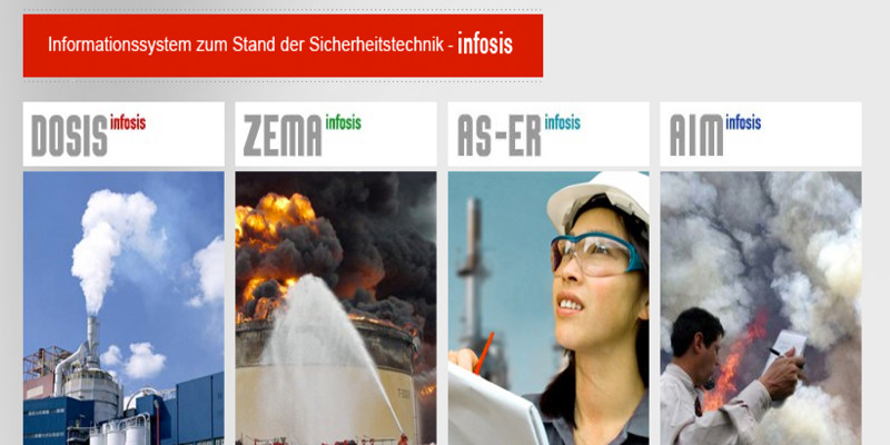 Startseite des Informationssystems zum Stand der Sicherheitstechnik (infosis)