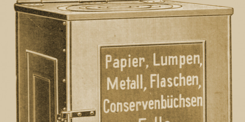 Container für Papier, Lumpen, Metalll und anderen Abfall