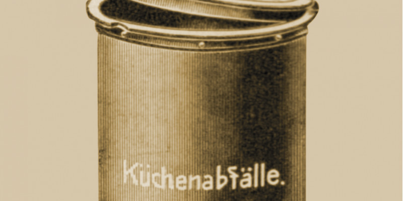 Hoher Eimer für Küchenabfälle
