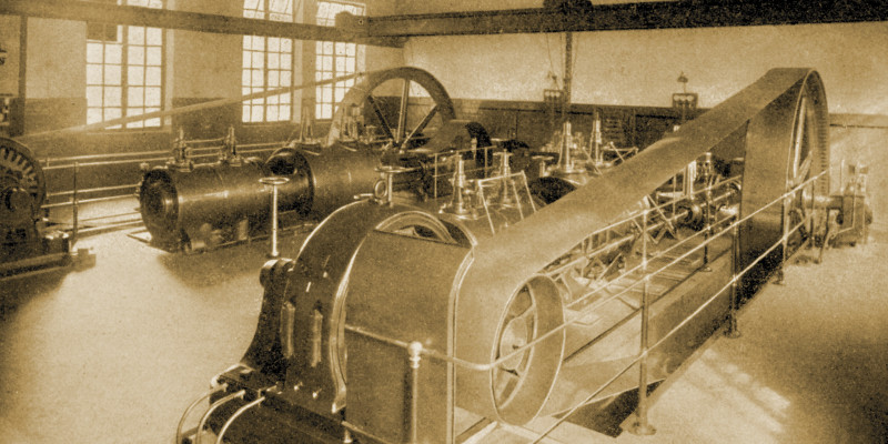 Maschinenraum der Müllverbrennungsanlage