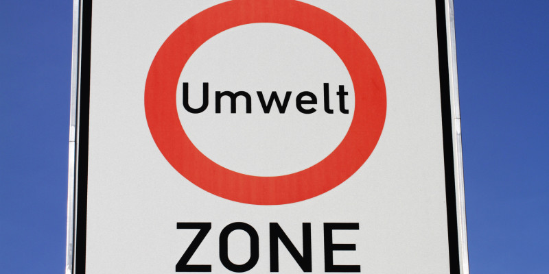 Road sign for  a low-emission zone
