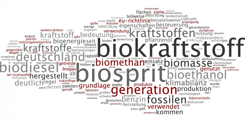 Wortwolke Biokraftstoff