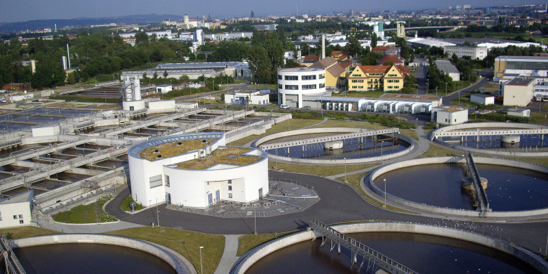 a waste water treatment plant in the city Dresden