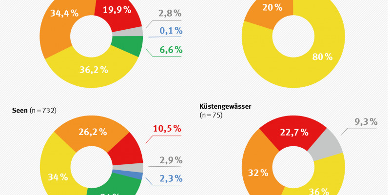 Ökologischer Zustand der Gewässerkategorien in Deutschland