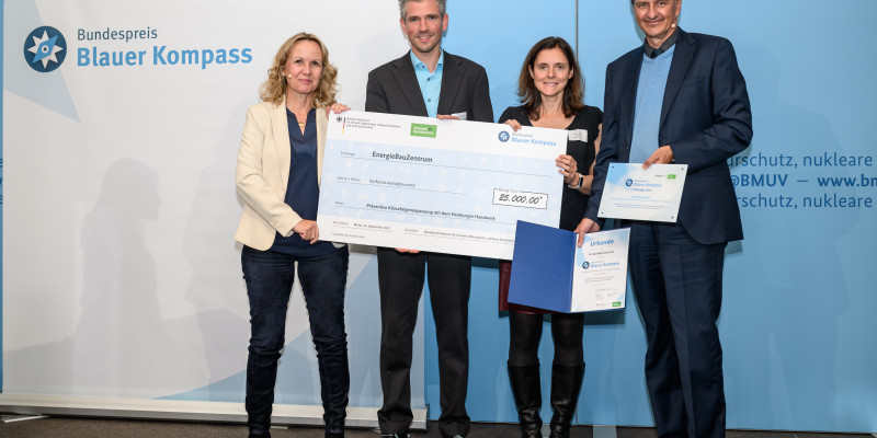 Auch das Projekt "Präventive Klimafolgenanpassung mit dem Hamburger Handwerk" vom EnergieBauZentrum wurde mit einem Preisgeld in Höhe von 25.000 Euro ausgezeichnet.