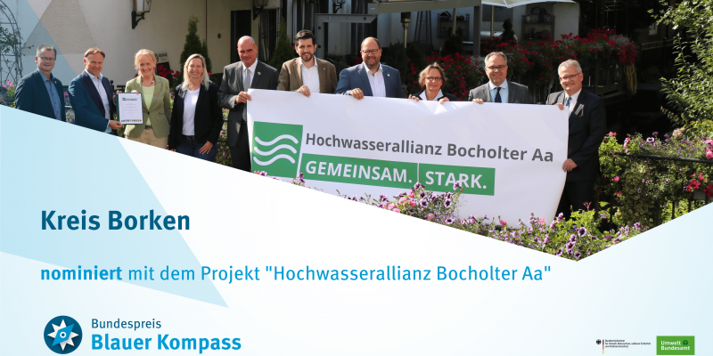 2021 wird das HWSK im betroffenen Ortsteil Borken-Gemen übergeben. Eine Absichtserklärung  bekräftigt die weitere Zusammenarbeit.