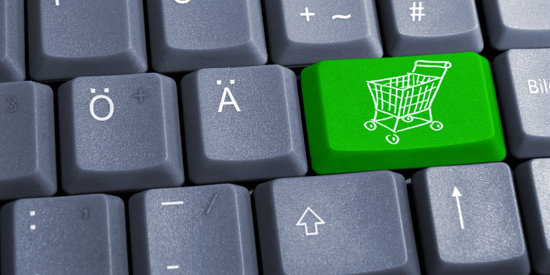 Computertastatur mit grüner Taste