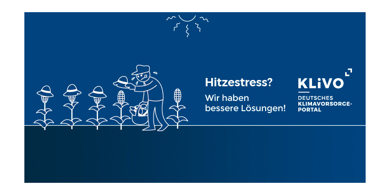 Banner Hitzestress für das Klimavorsorgeportal