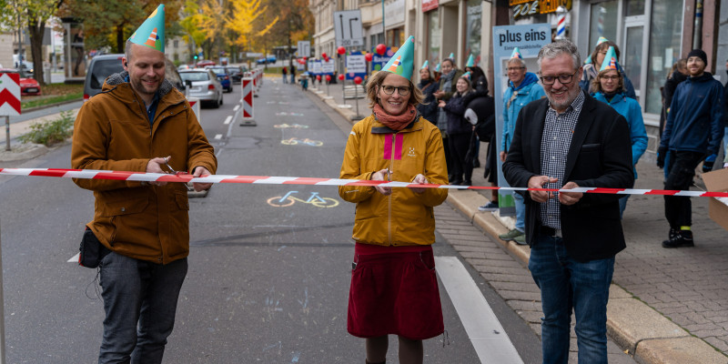 Eröffnung Pop-Up Radweg